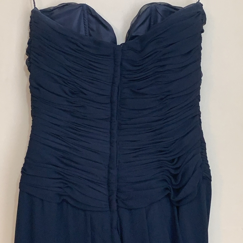 Victor Costa Black Chiffon Sweetheart Smocked Layered Gown Long Dress Vintage 10 - Picture 10 of 17